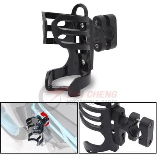 Motorcycle Mountain Cycling Bicycle Mirror Handlebar Water Bottle Cup Holder Universal Drink Kettle Mount Bracket