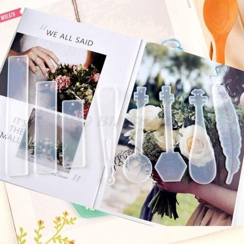Handmade Token Bookmark Mould Rectangle Bookmark Silicone Mold Epoxy Resin Casting Molds Art Craft Tools Jewelry Making