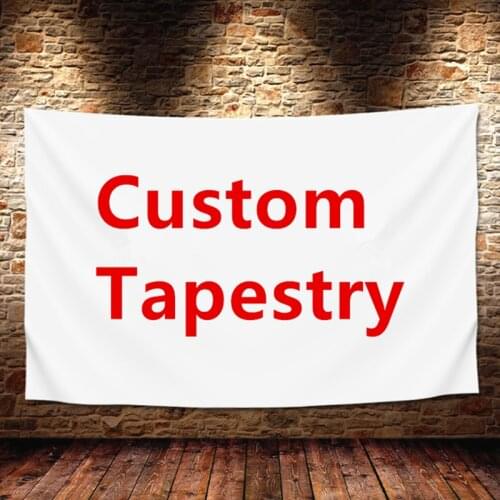 Custom tapestry Any LOGO/Size/Colour Creative DIY Design Wall Hanging Tapestry Dormitory Family Bedroom Living tapestry 66
