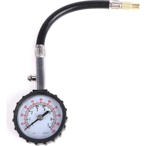 YCCPAUTO Long Tube Tire pressure gauge meter 0-100Psi High-precision Tyre Air Pressure Tester For Car Motorcycle Universal
