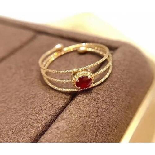 KJJEAXCMY fine jewelry S925 sterling silver inlaid natural ruby new girl exquisite ring support test Chinese style hot selling