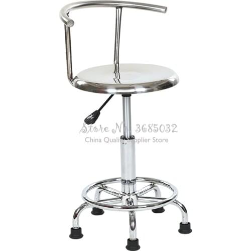 Laboratory Stainless Steel Durable Factory Lifting Stool Dentist Chair PU Foam Anti-static Workshop Stools with Universal wheel