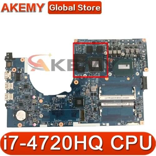 Akemy Laptop Motherboard For ACER Aspire VN7-791 i7-4720HQ Mainboard 14203-1M SR1Q8 N16P-GT-A2 4GB DDR3