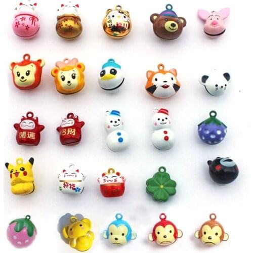Hundred Kinds Cartoon Copper Bell Charms Holiday Birthday Festival Christmas Tree Decoration DIY Crafts Accessories Pendants