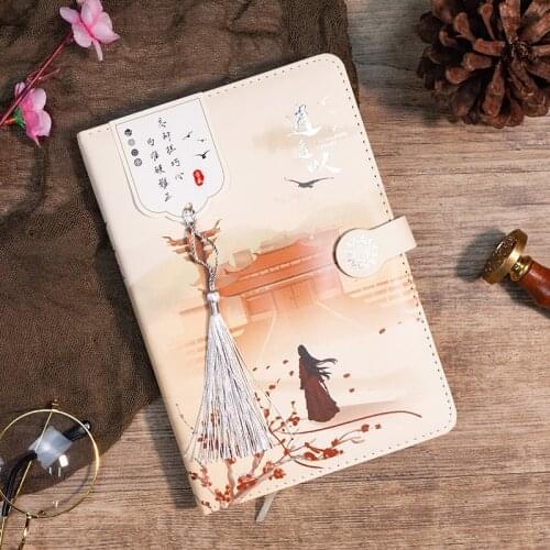 Chinese Style Cute Notebook Beautiful Diary Freehand Sketching School Notebook Stationery Student Notepad Gift