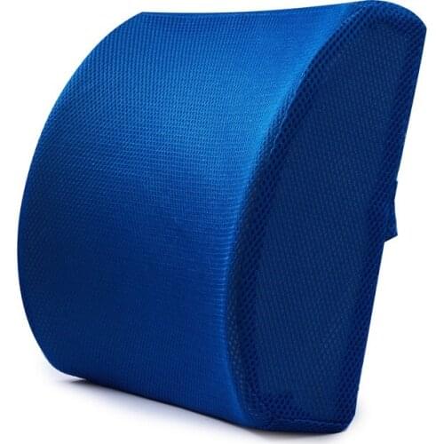 Memory Foam Lumbar Support Mesh Fabric Breathable Comfort Car Seat Home Office Chair Relief Lower Back Pain Back Cushion Pillow