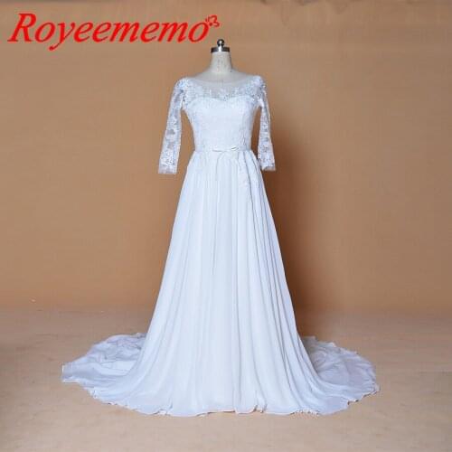 Royeememo Chiffon Wedding Dresses