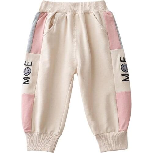 Toddler Pants Baby Girl Kids Spring Smiling face letter pattern trousers Loose Comfortable Cotton Children Princess Long Pant