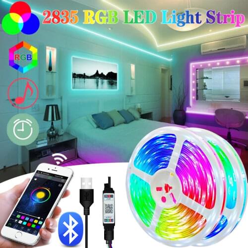 USB Led Strip Light RGB2835 Led Lighting Lamp Phone APP Control for Room TikTok Light TV BackLight Party Wall Bedroom Decoration
