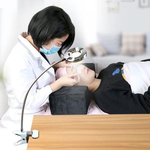 LED Eyebrow Lip Tattoo Lamp Manicure Nail Art Table Lamp With Clip With 8 Magnifying For Microblading Eyebrow Eyelash Extension