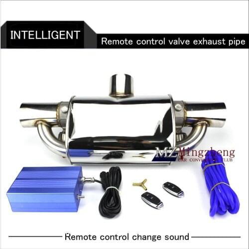 2.5" Exhaust System Stainless Steel T Pipe Electric Exhaust CutOut Out Valve With Electronic Remote Control Switch exhaust pipe