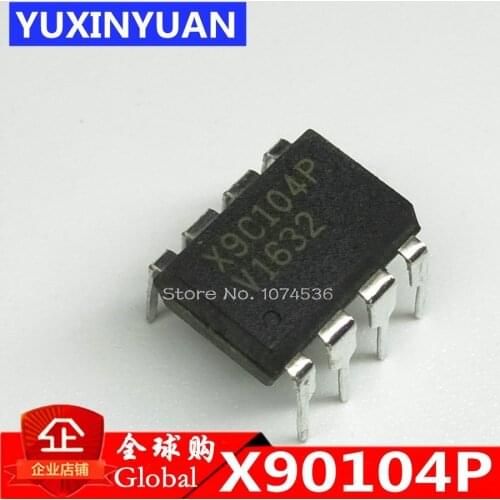 X9C104P X9C104 9C104 upright DIP8 100% good digital potentiometer chip 10PCS/LOT