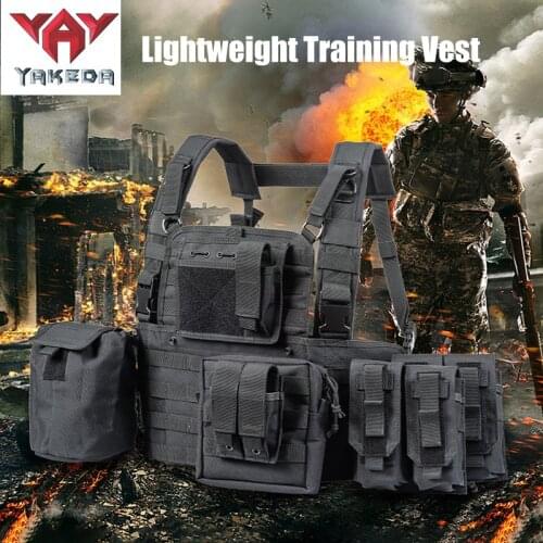 YAKEDA Combat Vest for Men 1000D Nylon Camouflage outdoor Sports Military Hunting training Tactique Gilet