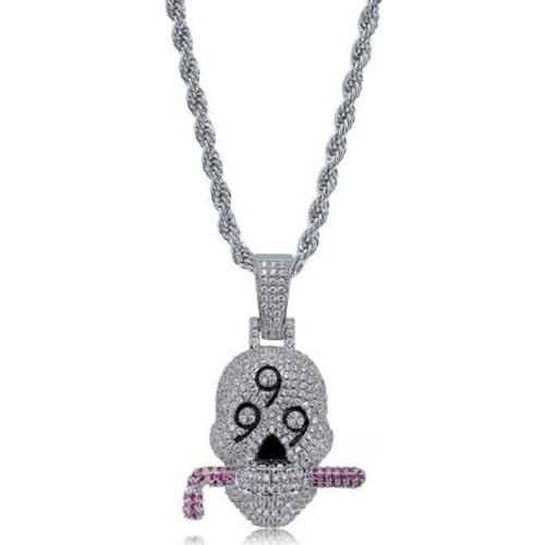 Hip Hop Jewelry Ice Chain Pendant Zircon Necklace for Christmas Gift Pendant