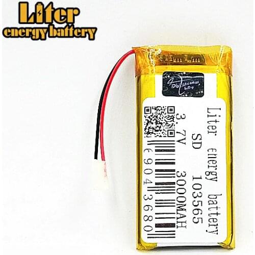 1/2/4Pcs 103565 3.7 V lithium polymer battery 3000 mah DIY mobile power charging treasure battery For DVD GPS Camera E-book