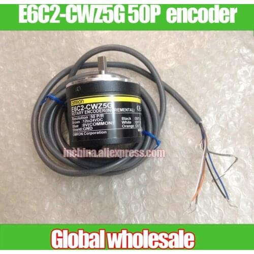 1pcs E6C2-CWZ5G 50P / R incremental optical encoder for OMRON / 50 line speed rotary encoder
