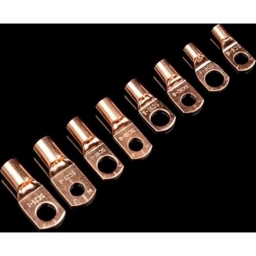 10/50pcs Assortment Car Copper Ring Terminal Wire Crimp Connector Bare Cable Battery Terminals SC6-6 Soldered Connectors Kit