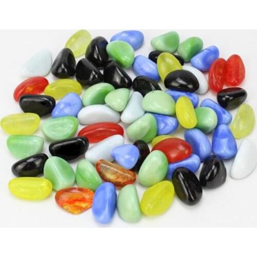10pcs Aquarium Ornaments Stones Colorful Pebbles Stones For Garden Ornament Fish Tank Decorative Decor
