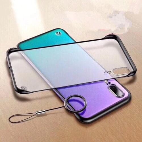 100pcs/lot Frameless Transparent Matte Hard PC Phone Case For iPhone X 7 6 6S 8 Plus XS Max XR 11 Pro Max With Metal Finger Ring