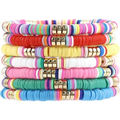 2021 Summer Bohemian Rainbow Bracelet Womens Beach Fitness Yoga Color Bracelet Bracelet Girls Jewelry Couple Gift