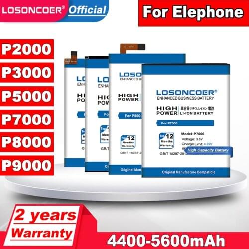 LOSONCOER 5600mAh For THL 5000 Battery THL5000 For Elephone P5000 For DEXP Ixion XL5" ML5 High Quality Mobile Phone Battery