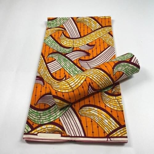 Africa Wax Prints Fabric 2021 Reak 6yards 100% Cotton Anakar Tissu Fabric 6yards Nigerial Style Loincloth for Clothes X803-7