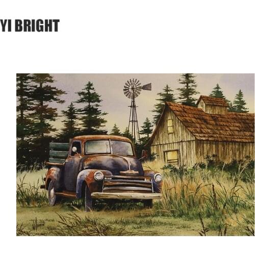 Full Square/Round Drill 5D DIY Diamond Painting "Old Car" 3D Embroidery Cross Stitch Mosaic Rhinestone Decor gt