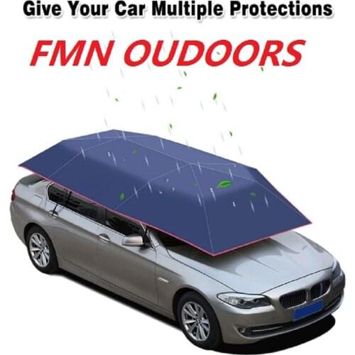 Automatic Car Tent Sunshade Canopy Cover Foldaway Portable Anti-UV Windproof Sun Shelter Umbrella Awning Tent w/ Remote Control