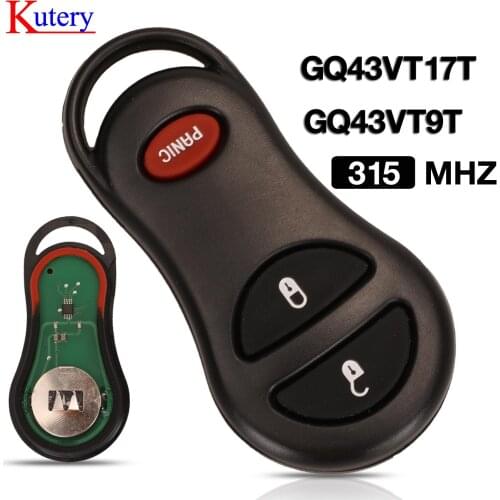 Kutery 10pcs GQ43VT9T GQ43VT17T Remote Key Fob for Chrysler Concorde 300 LHS Neon, for Dodge Interpid Neon Plymouth Neon
