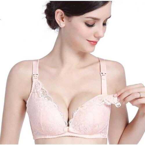 Maternity bra cotton Nursing bra for Pregnant nursing Lace maternity breast feeding bra underwear nursing Bra Four Hook eye