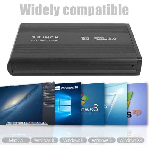 Hot Sale Hard Disk Case 3.5 inch Aluminum Alloy Wear-resistant HDD Case SATA to USB3.0 Adapter External HDD Enclosure