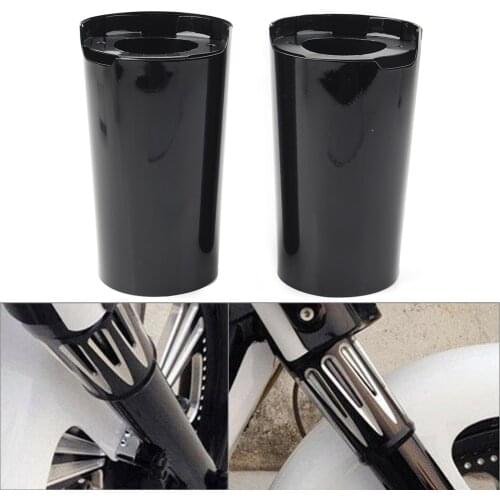 Black Motorcycle Fork Boot Slider Covers for Harley Touring Electra Street Tri Glide 2014 2015 2016 2017 2018 2019 2020