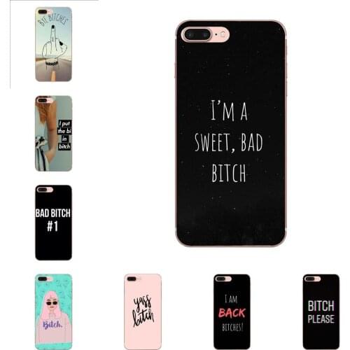 For LG G3 G4 G5 G6 G7 K4 K7 K8 K10 K40 K50 Q6 Q60 V10 V20 V30 V40 Nexus 5 5X 2017 Unique Luxury Transparent Phone Case Bitch