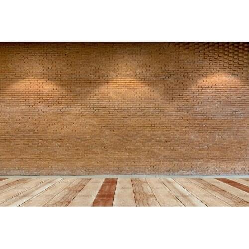 Photo Backdrop Brick Wall Wooden Floor Light Computer Printed Photography Background for Baby Children Portrait Photobooth Props