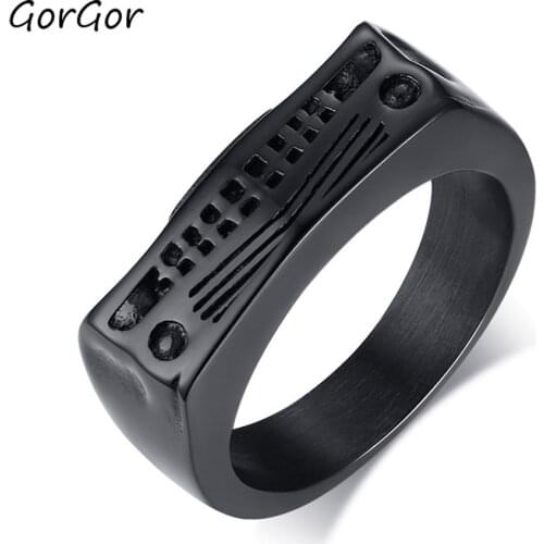 GorGor High Quality New Arrivals Stainless Steel Sports Car Front Fashion Men for Fashion Men Jewelry Gift RC-449B