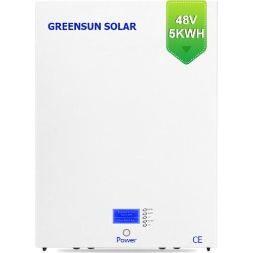 Greensun Solar 5KWH LiFePO4 Lithium Solar Powerwall 51.2V 100Ah Replace Lead Acid Battery