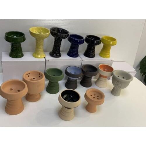 Ceramic Vortex Shisha Hookah Bowl Diameter 7cm Height 8cm Colors with Holes in the Top Tower Advanced Version of the Phunnel