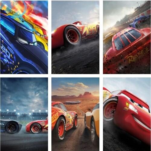 5D DIY Diamond Painting Disney Cartoon Car McQueen Cross Stitch Kit Full Drill Diamond Embroidery Mosaic Picture Home Decor Gift