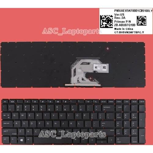 New US English QWERTY Keyboard for HP Probook 450 G6 455 G6 450R G6 Laptop , Black Frame Black, NO BACKLIT