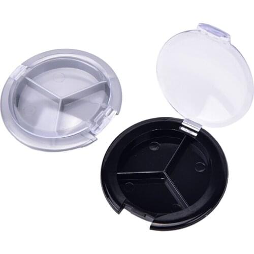 New DIY Makeup Tool Mini Plastic Empty 1pc Eyeshadow Case Palette Single Case Round Jar Powder Cosmetics Compact Container