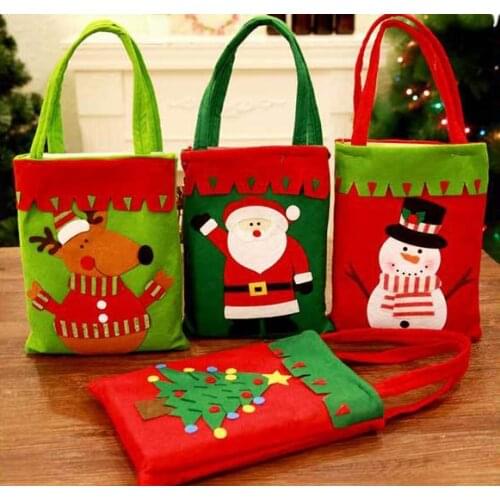 Christmas decorations Gifts for the elderly Handbag non-woven fabric Gift apple bag Christmas bag 100piece\lot