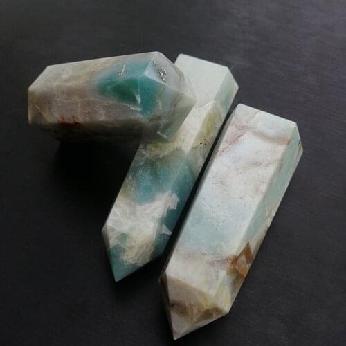 Natural Caribbean calcite crystal wand point blue calcite quartz tower gemstone points healing for gifts