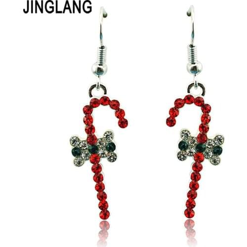 Christmass Gift) Brand New Best Selling High Quality Silver Plated Dangle Rhinestone Statement Earrings For Women Jewelry
