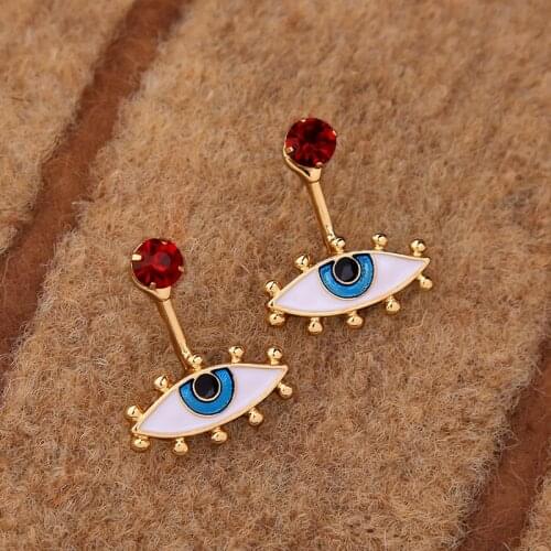 Timlee E239 New Personality Retro Exaggeration Eye Metal Pendant Drop Earring, Fashion Accessories Wholesale