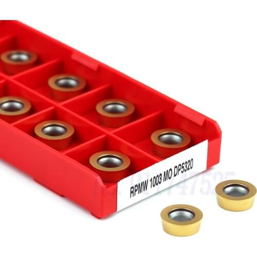 10PCS RPMW1003 MO DP5320 CNC Lathe Milling Blades Carbide CVD Coating Milling Turning Tools Round Cutting Inserts Milling Cutter