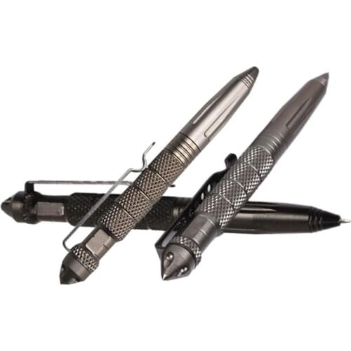 Outdoor Mini Self Defense EDC Pen Black Tactical Glass Breaker Aluminum Emergency Survival Tool