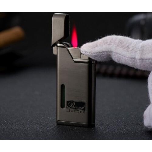 New Creative Style Fine Metal Plating Windproof Lighter with Window Smoking Accessories Good Gift for Friend Gadgets for Men