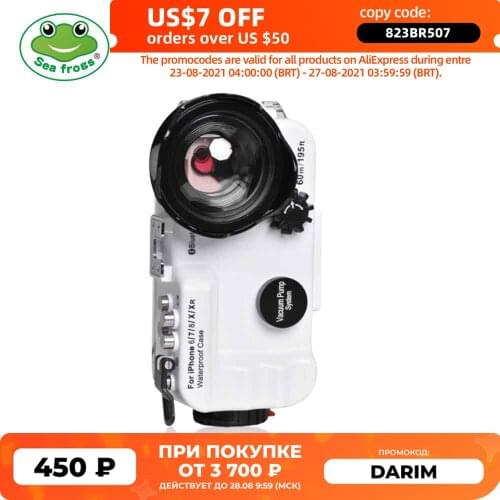 Seafrogs For iPhone 6/7/8/X/XR Waterproof Housing Professional Diving Underwater Photography 60M Phone Accessrories Case