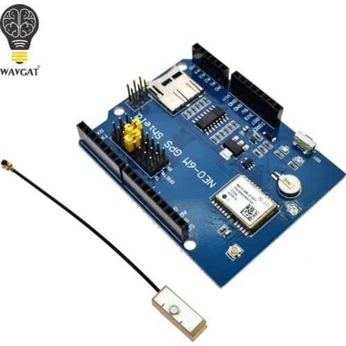 WAVGAT NEO-6M GPS Logger Shield Expansion Board Module Shield SPI UART w/ SD Card Slot for Arduino UNO R3 ONE
