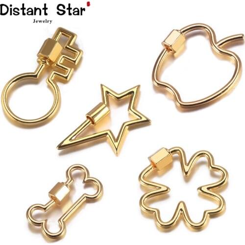 Distant DIY Jewelry Fastener Spiral Locket Hooks Screw Clasps Accessories For Mesh Chains Pendant Necklace Making Supplies